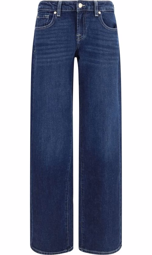 7FOR Blue Cotton Straight-Leg Jeans