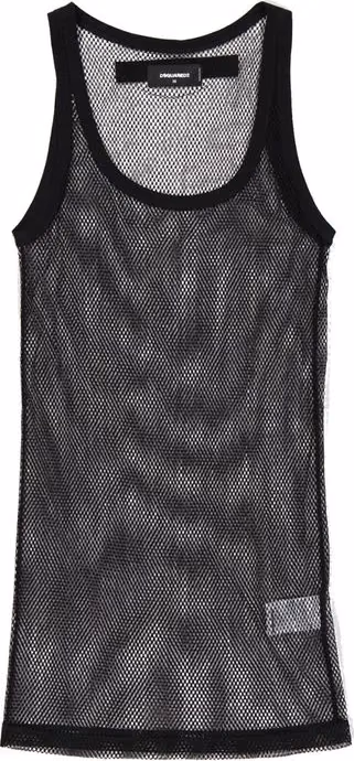 Dsquared² Black Cotton Tank Tops