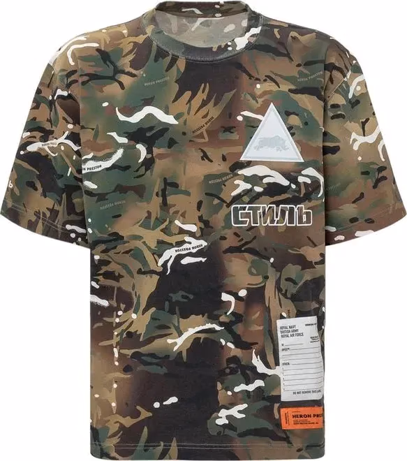 Heron Preston Bicolor Cotton T-Shirt