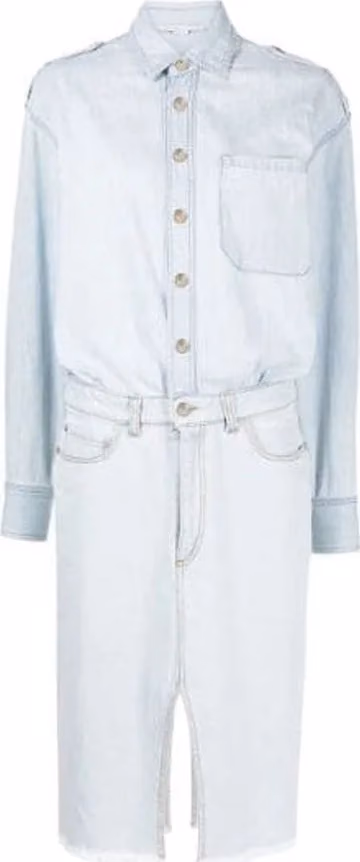 Stella McCartney Blue Cotton Casual Dress