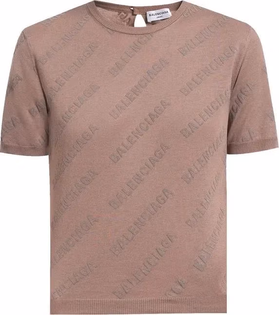 Balenciaga Brown Cotton Tank Tops