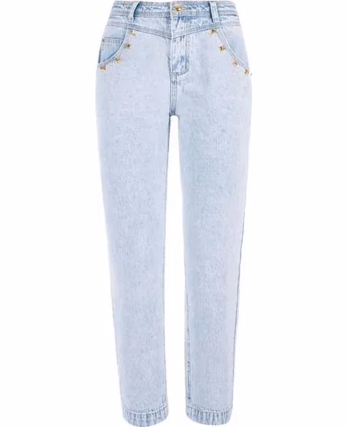Yes Zee Blue Cotton Boyfriend Jeans