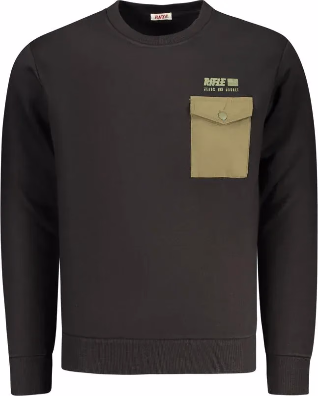 Rifle Black Cotton Men's Sweatshirt