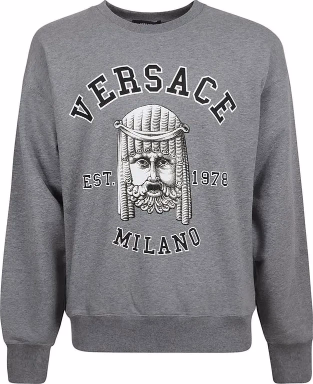 Versace Gray Cotton Sweatshirt