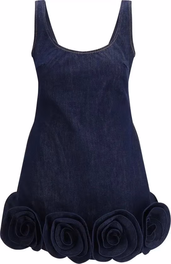 Self-Portrait Blue Cotton Casual Dress