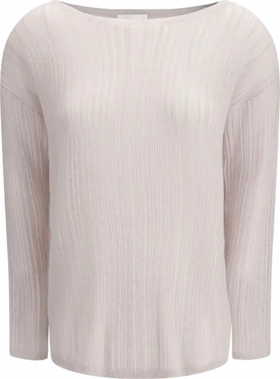 Allude White Cashmere Sweater