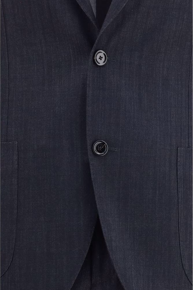 Lardini Blue Cotton Two-Piece Suit