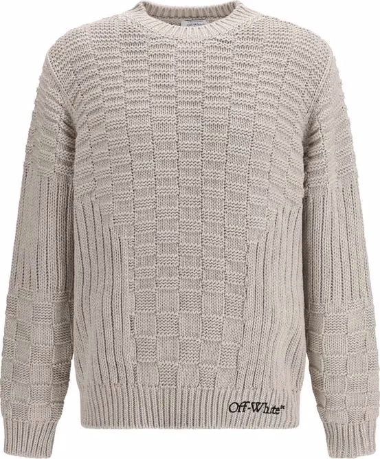 Off-White Beige Cotton Sweatshirt
