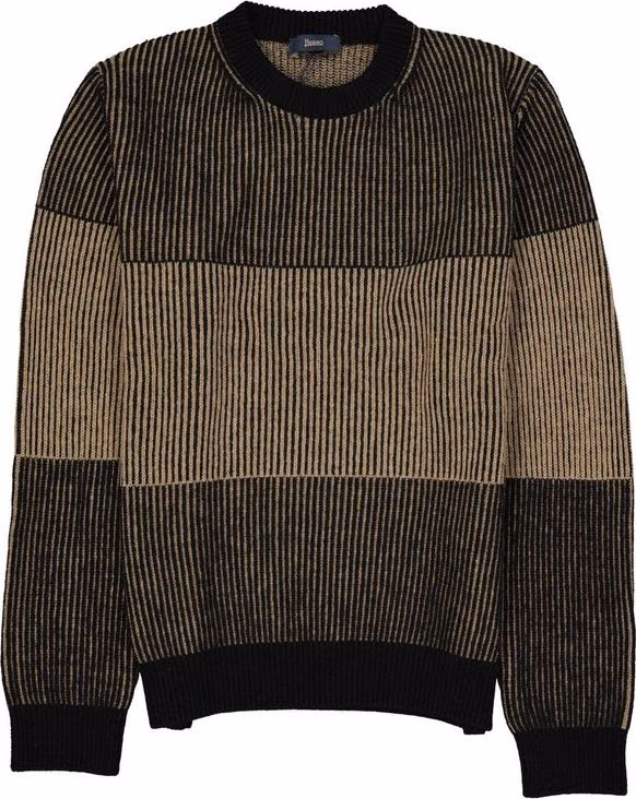 Herno Blue Wool Sweatshirt