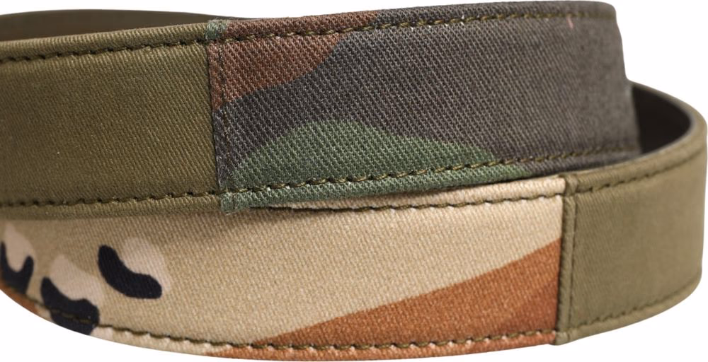 Dolce & Gabbana Green Camouflage Devotion Metal Buckle Belt