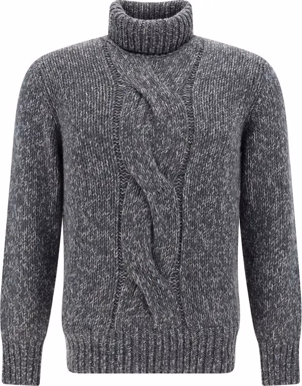 Brunello Cucinelli Gray Cashmere Turtleneck