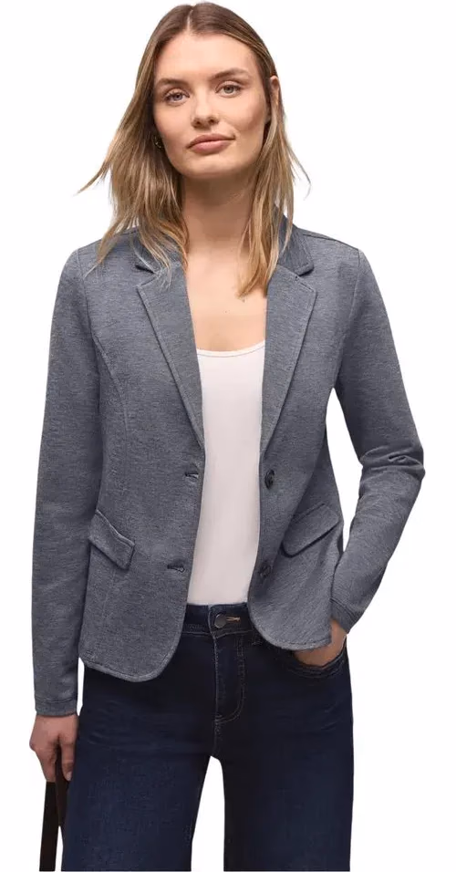 Street One Blue Polyacrylic Blazer
