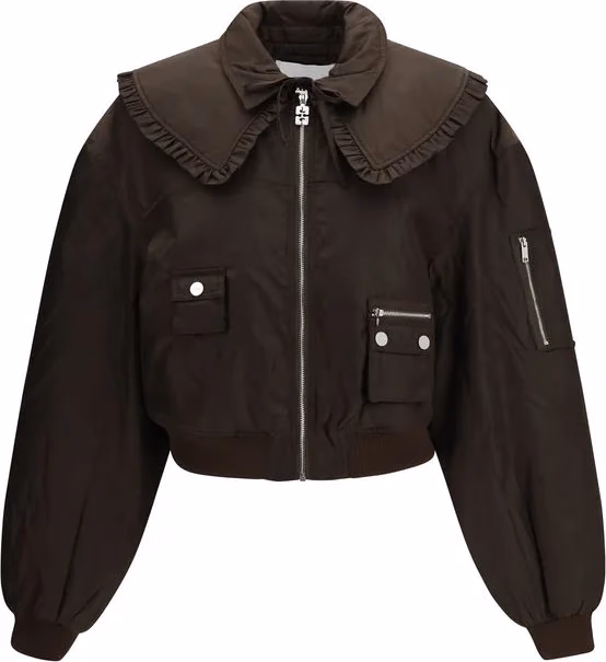Ganni Bicolor Polyamide Bomber