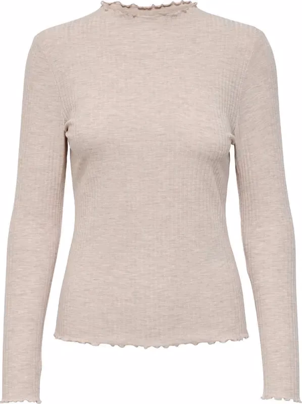 Only Beige Polyester Turtleneck