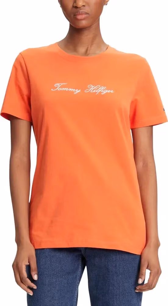 Tommy Hilfiger Orange Recycled Cotton T-Shirt