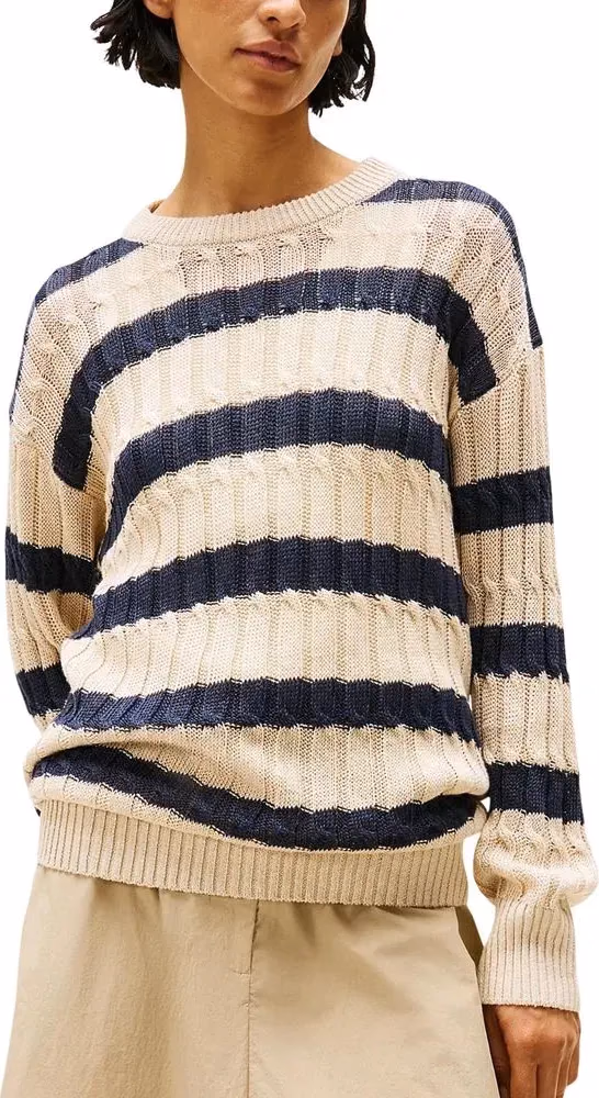 Tommy Hilfiger Beige Linen Sweatshirt