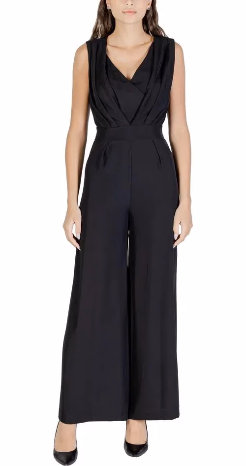 Rinascimento Black Polyester Jumpsuit