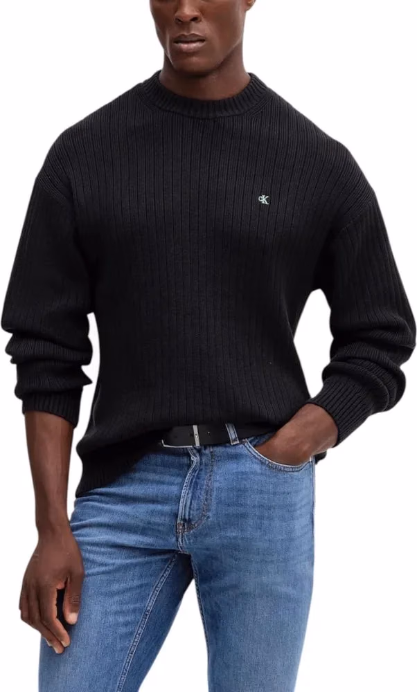 Calvin Klein Jeans Black Cotton Sweatshirt