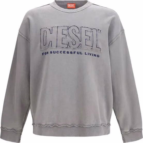Diesel Gray Cotton Sweatshirt