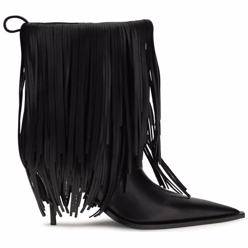 Balenciaga Black Calf Leather Bos Taurus Ankle Boots