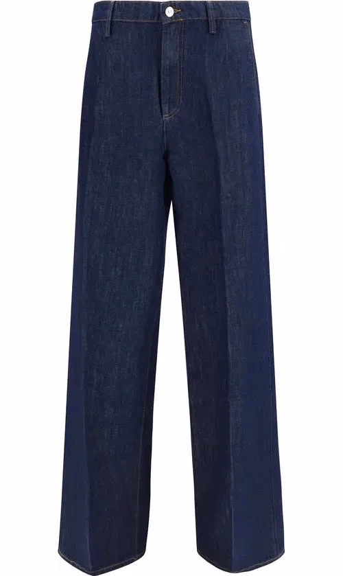 7FOR Blue Cotton Jeans Denim