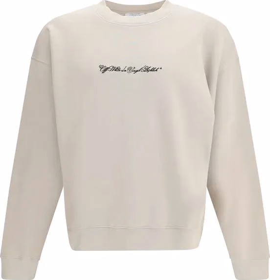 Off-White Beige Cotton Sweatshirt