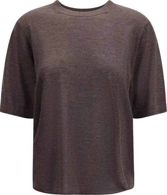 Loulou De Saison Brown Cashmere T-Shirt