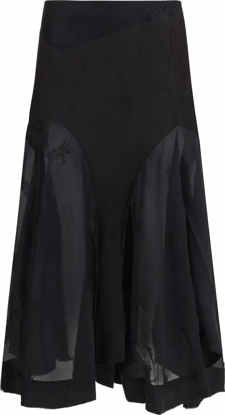 Our Legacy Black Lyocell Long Skirt