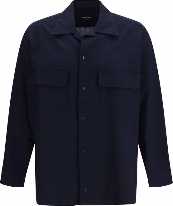 Giorgio Armani Blue Cotton Shirt