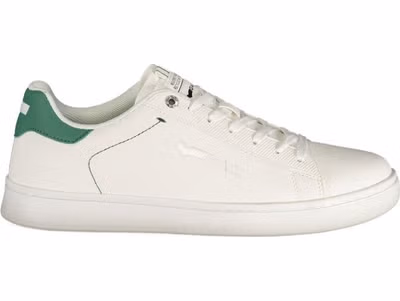 White Polyurethane Men Sneaker