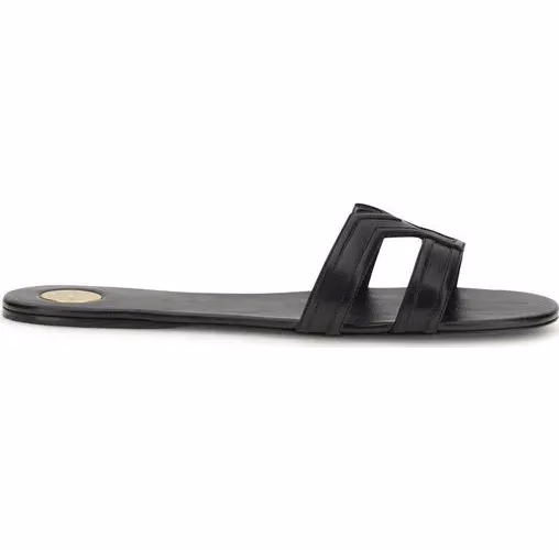 Saint Laurent Black Calf Leather Bos Taurus Sandals