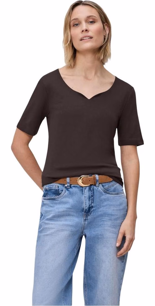 Street One Brown Cotton Long Sleeve T-Shirt