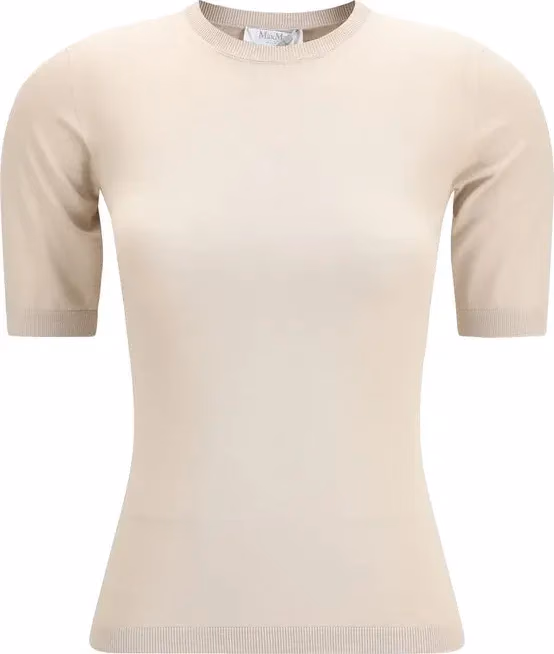 Max Mara Beige Viscose T-Shirt
