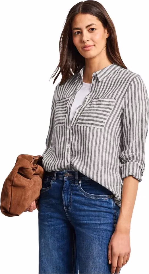 Street One Brown Linen Blouse
