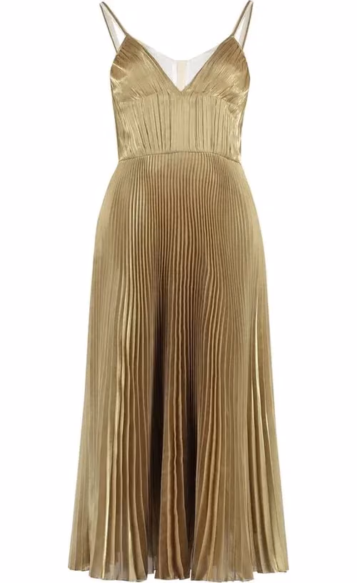 Prada Gold Polyester Cocktail Dress