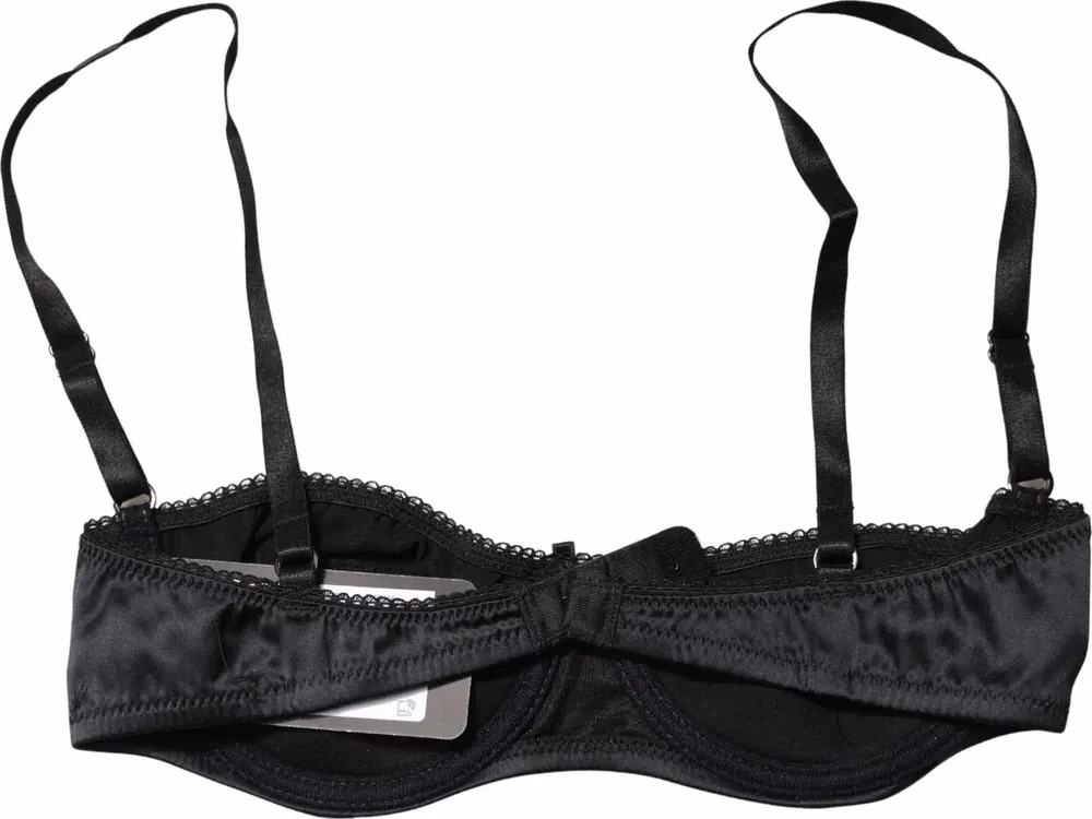 Dolce & Gabbana Black Semi-Pad Underwire Balconette Bra Underwear