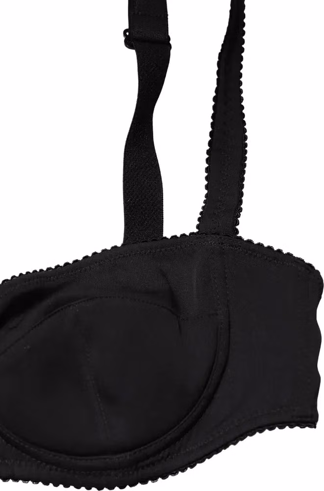 Dolce & Gabbana Black Semi-Pad Underwire Balconette Bra Underwear