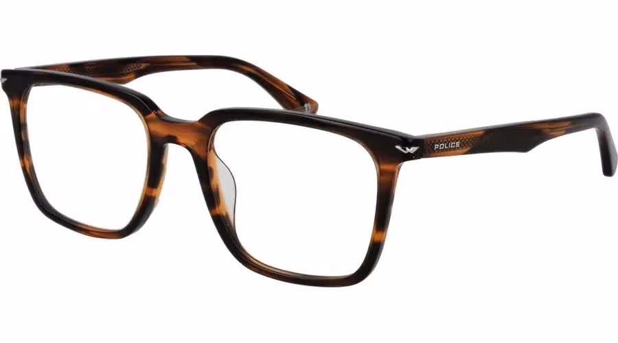Police Brown Cellulose Acetate Glasses (Frames)