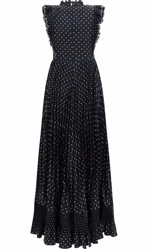 Self-Portrait Black Polyester Casual Dress