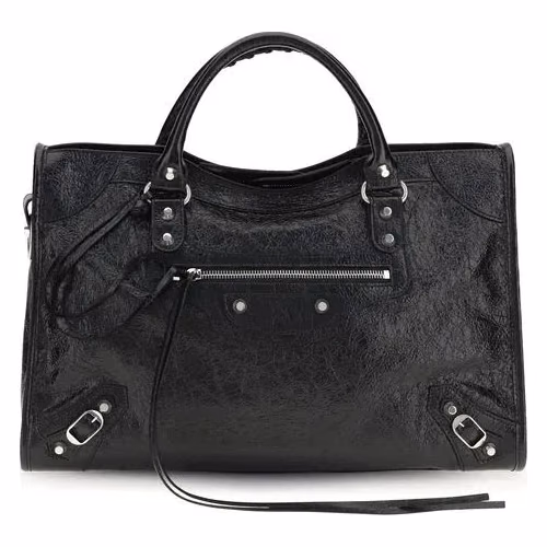 Balenciaga Black Lamb Ovis Aries Aries Handbag