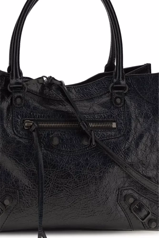 Balenciaga Black Lamb Ovis Aries Aries Shoulder Bag