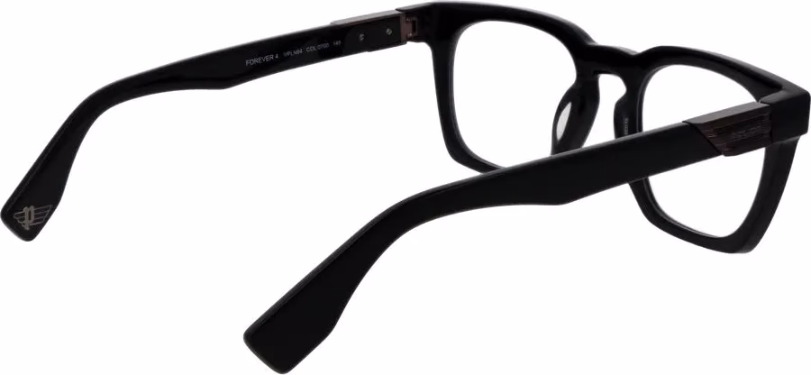 Police Black Cellulose Acetate Glasses (Frames)