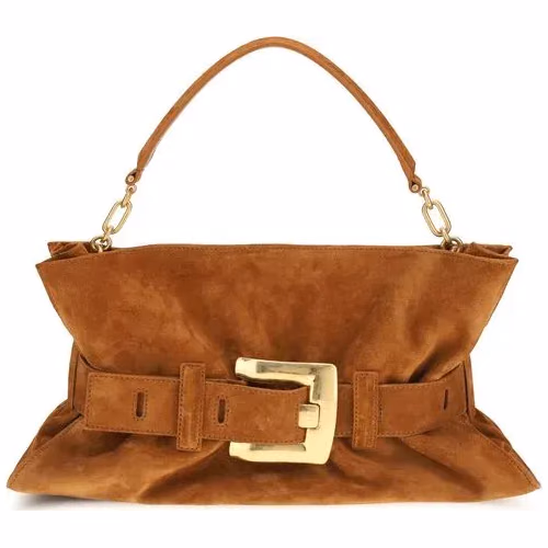 Balmain Brown Calf Leather Bos Taurus Handbag