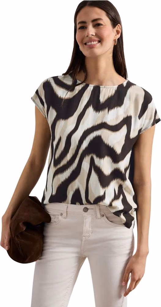 Street One Brown Viscose T-Shirt