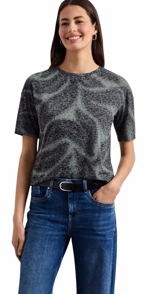 Street One Bicolor Polyester T-Shirt