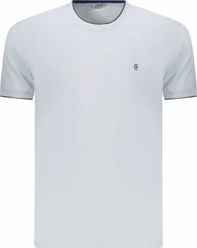 Coveri Moving Azzurro Cotton Mens TShirt