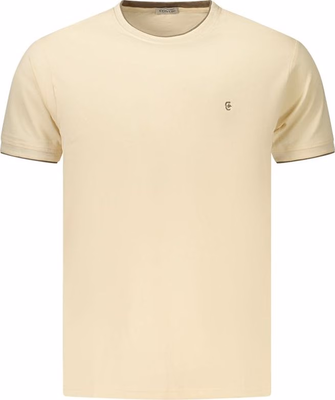 Coveri Moving Beige Cotton Men's T-Shirt