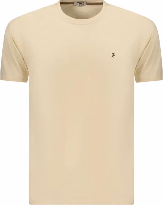 Coveri Moving Beige Cotton Men's T-Shirt