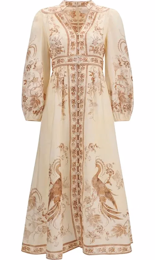 Zimmermann Beige Linen Casual Dress