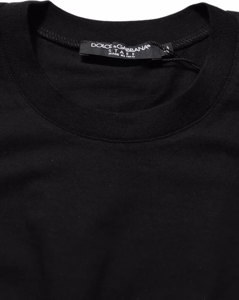 Dolce & Gabbana Black Long Sleeves Crew Neck Pullover Sweater